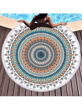 Abstract Round Beach Towel